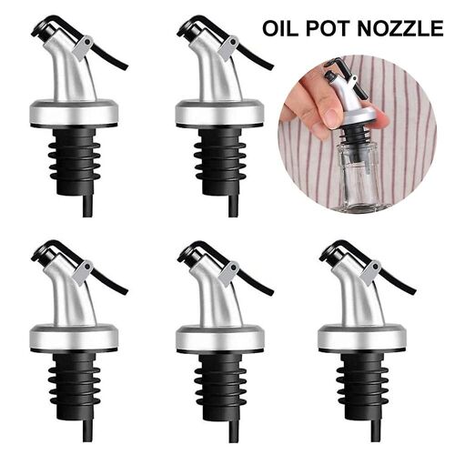 Becs Verseurs D'huile D'olive - 5pcs Verser Stopper Dispensers Avec Des Capuchons En Caoutchouc Pour La Cuisine