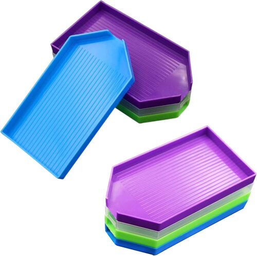 10 Pcs Perles Plateaux De Tri Plastique Diamant \\\ / Strass Plaques Triangle En Forme