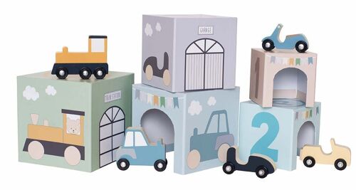 Jabadabado - Stacking Cubes - Vehicles - (Ja-C2522)