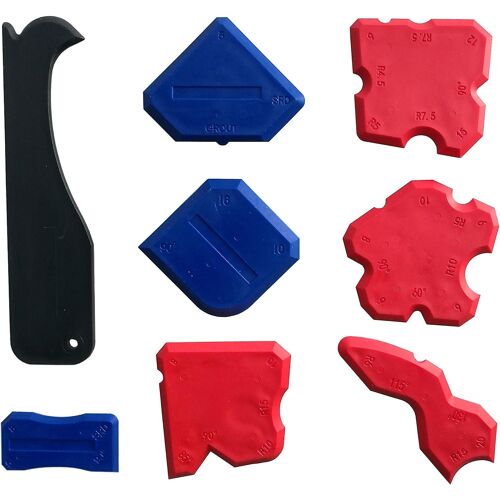 Outils de finition de mastics silicone - Coin de joint de ligne de profilé de calfeutrage en 8 pièces