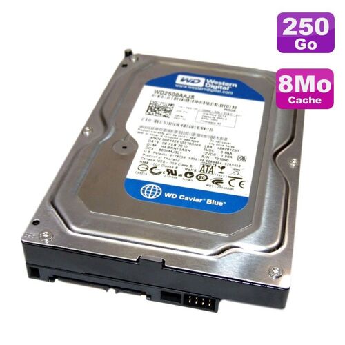 Disque Dur 250Go SATA 3.5" Western Digital Caviar Blue WD2500AAJS-08L7A0 7200 8Mo