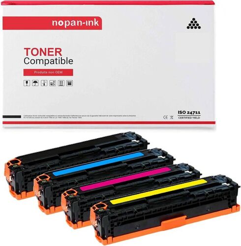 4 Toner pour Canon 055 No Chip Black + Cyan + Magenta + Jaune Bk:7600 CMY:5900 Pages avec Canon i-Sensys LBP 660 Series i-Sensys LBP 662Cdw i-Sensys LBP 663Cdw i-Sensys LBP 664Cx i-Sensys MF 740 Serie