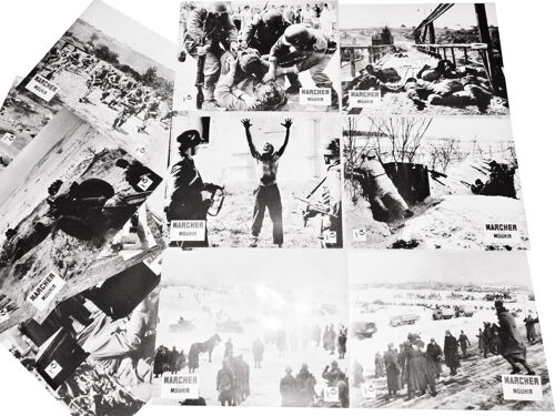 Marcher Ou Mourir (Italiani Brava Gente) : Jeu De 11 Photos D'exploitation Cinématographique - Format 23x29 Cm - De Giuseppe De Santis Avec Arthur Kennedy, Raffaele Pisu, Peter Falk - 1964