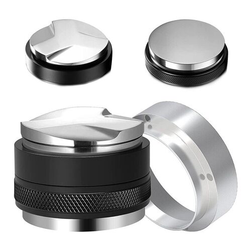 Ensemble de doseur de café 58Mm et entonnoir de dosage 58Mm, niveleur de café à double tête adapté pour Breville Portafilter 58Mm, réglable