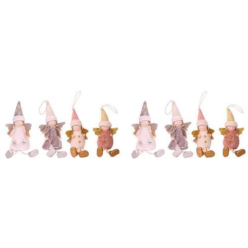 Poupée En Peluche Suspendue Ange Fille New-8pcs, Décoration D'arbre De Noël, Cadeau De Nouvel An