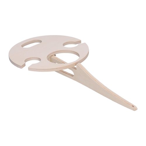 Table De Pique-Extérieure Portable Pliant Vin Porte-Verre Rack Table En Bois Pour Camping Voyagetable Ronde