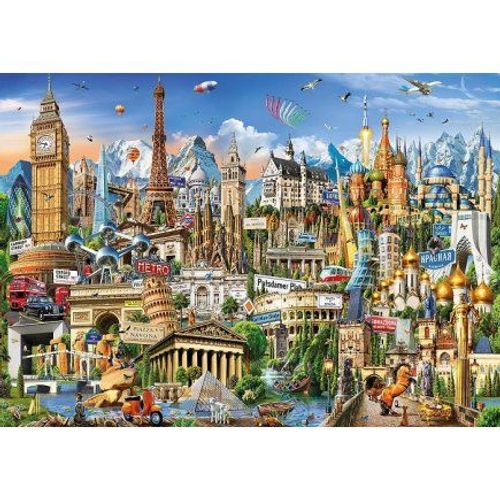 Puzzle Adulte : Symboles D Europe - 2000 Pieces - Collection Monuments