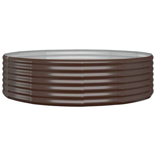 Vidaxl Jardinière De Jardin Acier Enduit De Poudre 140x140x36cm Marron