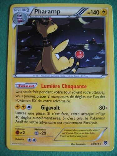 Carte Pokemon - Pharamp - 40/114 - Xy - Offensive Vapeur - 2016 - Sc2