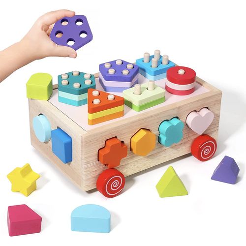 Jouet Montessori En Bois Pour 1 An | Motricité Fine Jouets Pour 1 2 3 Ans | Cadeau De Jouet Éducatif Pour Bébé Enfant En Bas Âge