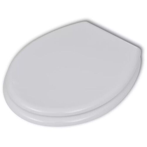 Siège de toilette avec Couvercle MDF Design simple Blanc