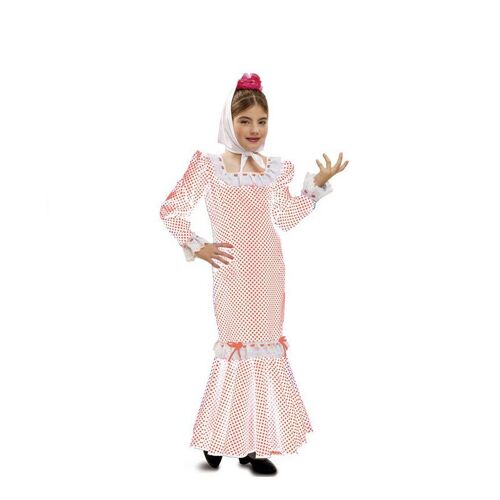 Déguisement Traditionnel Madrilène Blanc Fille Plusieurs Tailles (Taille 5-6a)