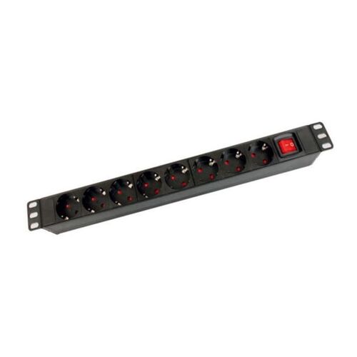 Bandeau 8 prises électriques pour rack et baie 19'' 1U