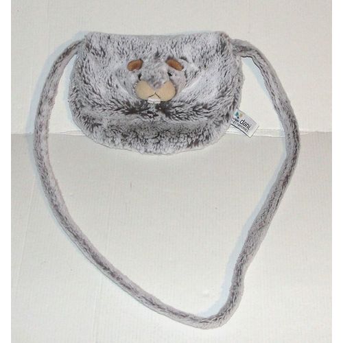 Peluche Sac A Main Gris Chiné Marmotte Creations Dani