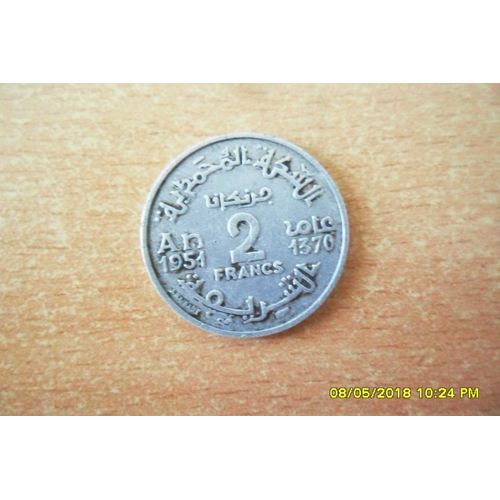 2 Francs Du Maroc En Ttb