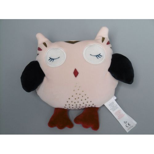 Doudou Chouette Hibou Peluche Rose Bleu Bordeaux Sergent Major