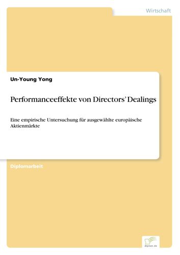 Performanceeffekte Von Directors' Dealings