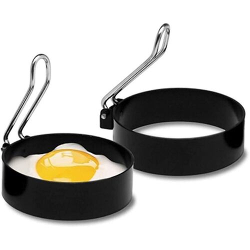 Anneau D'oeuf, Almi Poignée En Acier Inoxydable Métal Cercle Shaper Moule, Almi Rond Oeuf Omelette Moule Cadeau