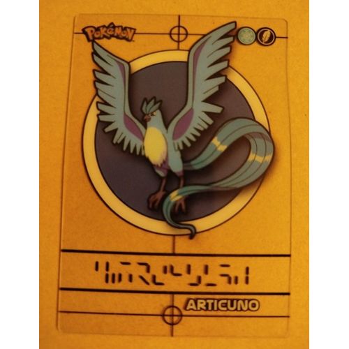 Carte Très Rare Pokemon Lamincards " Artikodin " Ou Articuno Ou Arktos , Carte Us , Game Freak De 2006, Issue De La Série Magic Message Cards, Éditée Par Merlin En Collaboration Avec Topps