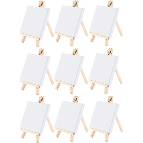 Mini Chevalets En Toile Pour La Peinture, Le Dessin Et L'art - Petits Chevalets En Bois 9 Pièces