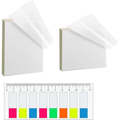 Ensemble De Notes Autocollantes Transparentes - Onglets De Livre Transparents Et Notes Autocollantes (260 Pcs, Translucide)