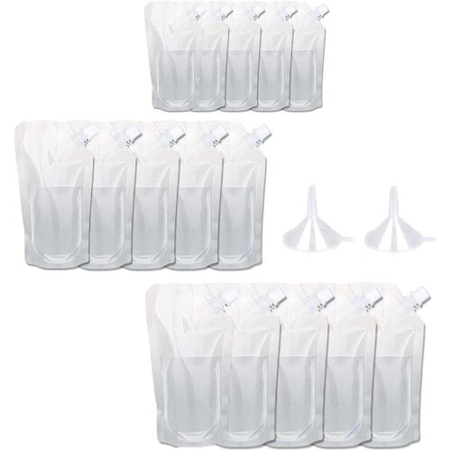 15 Packs de sachets de boissons rechargeables Sacs à boisson dissimulables