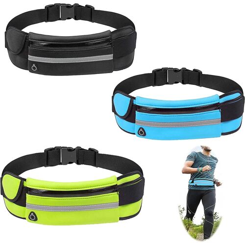 Imperméable à l'eau Althee Ceinture Pochette Ceinture Running Mobile Phone Waist Bag Femmes Et Hommes 3 Pcs