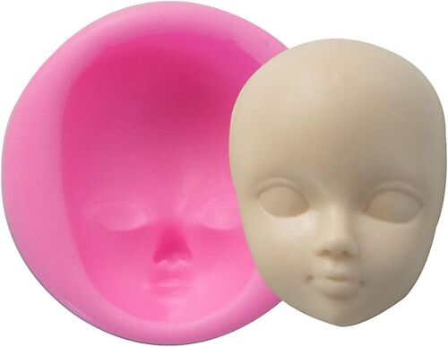 Moule De Décoration Fondante - Candy Clay Girl Face Moulds Moules À Chocolat