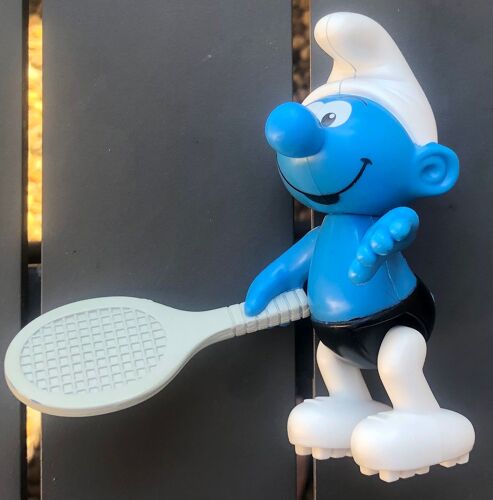 Figurine Schtroumpf Joueur De Tennis, Peyo, Bd, Bande Dessinée