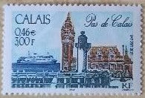 Timbre Neuf De 2001, Calais, 3 Francs Ou 0,46e, Illustration De Jumelet.
