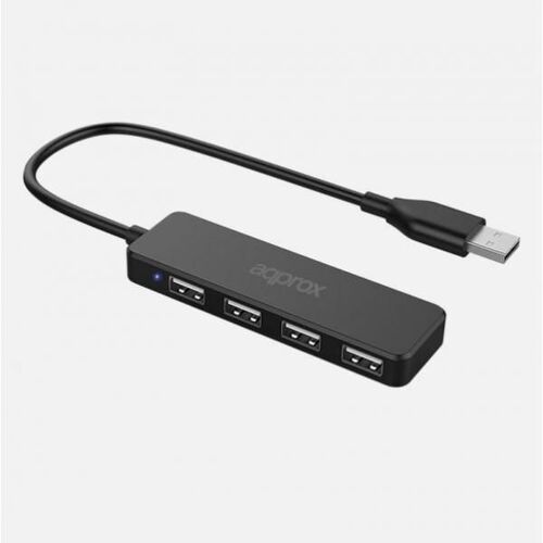 Approx APPC46 hub & concentrateur USB 2.0 480 Mbit/s Noir