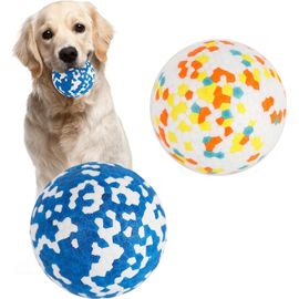Paquet De 2 Jouets De Balle Pour Chien, Balles De Jouets Pour Chiens Indestructibles, Balles De Chien En Caoutchouc À Rebond Élevé, Balle Interactive Solide Et Durable, Jouets Pour Chiens De Dressage De Dents Résistants, Pour S