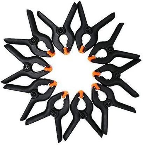 10 Pcs Plastique Bavoe Spring Clamps Extra Force And Grip Clips Poignées Texturées