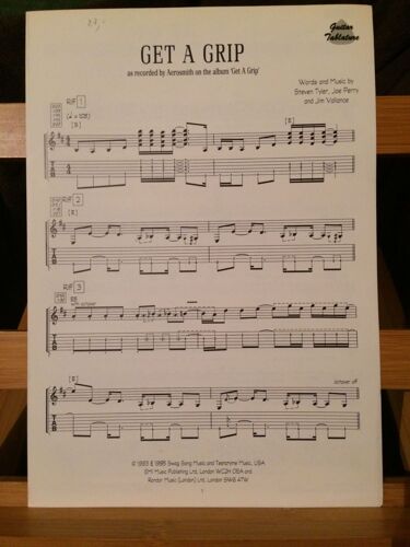 Get A Trip Aerosmith Partition Guitare Tablature Éditions Emi