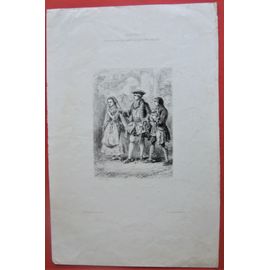 Gravure Ancienne " La Filleule Du Roi - Keepsake Du Messager Des Dames Et Des Demoiselles' - 25 M / 17,5 Cm