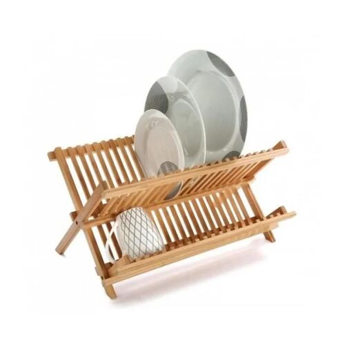 Égouttoir À Vaisselle En Bambou Pliable 0,000000 Bois