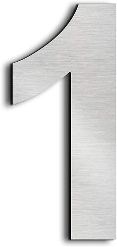 Almi Maison Numéro 15.3cm 6in Fait De Solide 304 Acier Inoxydable Apparence Flottante Cadeau