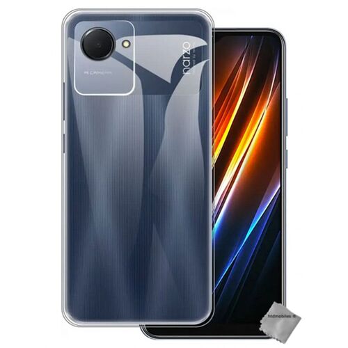 Coque pour Realme C30 / Narzo 50i Prime - housse etui silicone gel fine + verre trempe - TRANSPARENT TPU