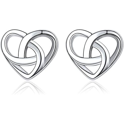 925 Boucles D'oreilles En Argent Sterling Celtic Knot Pour Femmes Plaqué Or / Or Rose Irlandais