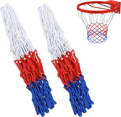2 Filet De Basket-Ball Robuste Filet De Basket-Ball En Nylon Pour Les Terrains De Jeux D¿École Pour Les Sports Intérieurs Extérieurs