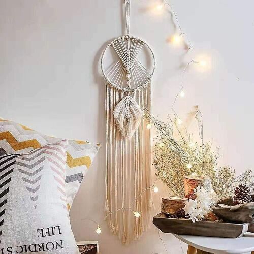 Almi Grand Capteur De Rêves Boho Macrame Capteur De Rêves Coton Tissé Macrame Wall Hanging Cadeau