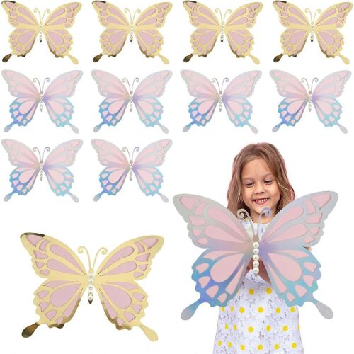 12pcs grandes décorations 3D, décoration murale 3D avec 50pcs autocollants de perles géant