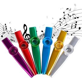 Kazoos Instrument De Musique Métal Alliage D¿Aluminium Coloré Kazoo Multipack Bon Compagnon 6 Pack