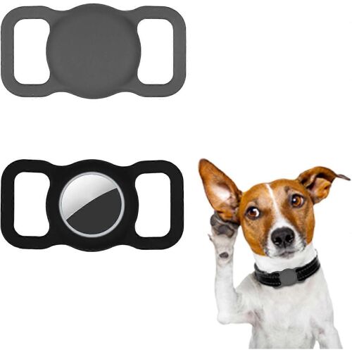 2pcs Support De Collier De Chien Airtag, Étui En Silicone Étanche Pour Traceur Gps