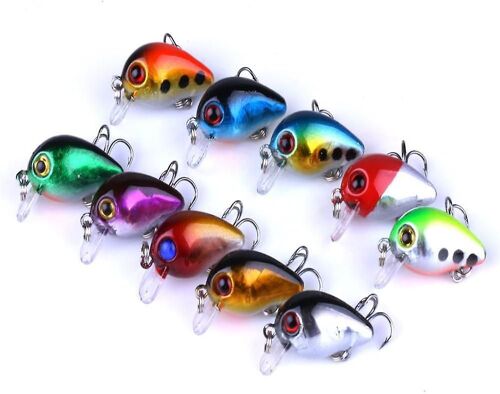 Micro Leurre De Pêche (10pcs) - Kit D'appâts Vairon Pour L'achigan, La Truite, L'eau Douce Et L'eau Salée