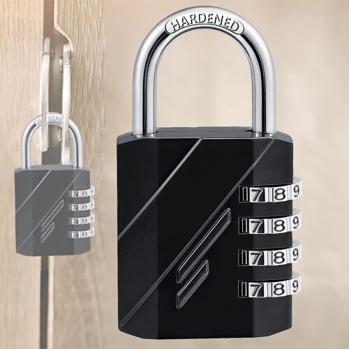 Cadenas en zinc durci à la rouille Heavy Duty Combination Padlockanti Rust Hardened avec code à 4 chiffres réinitialisable