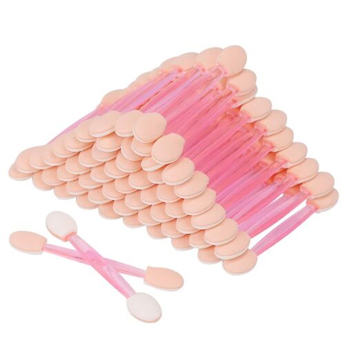100pcs Jetable Double Côtés Ombre À Paupières Éponge Applicateur Fard À Paupières Brosses