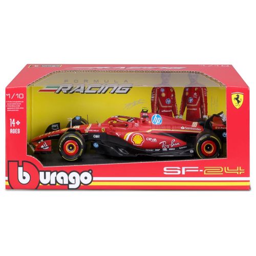 Véhicules Miniatures Die Cast 1/18 Ferrari Sf 2024 Formule 1 Italie - Avec Casque #Sainz-May-Cheong-Group