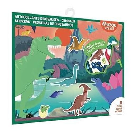 Auzou 200 Autocollants Dinosaures