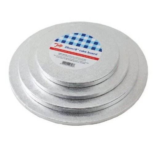 Plateau à gâteaux rond en argent pour présenter des gâteaux décorés, plaque mobile, platines, outils de cuisson, 3, 8, 10, 12 pouces